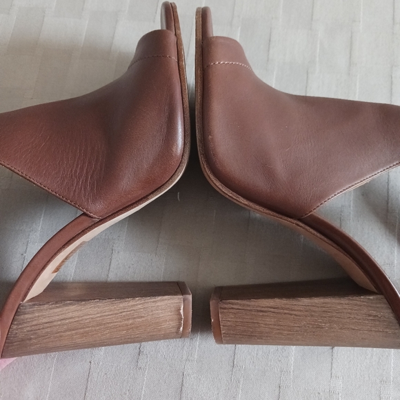 Vince Addie Leather Peep Toe Slingback Booties - Picture 16 of 16